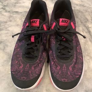 NIKE Flex Running Shoes Pink Black sz 11